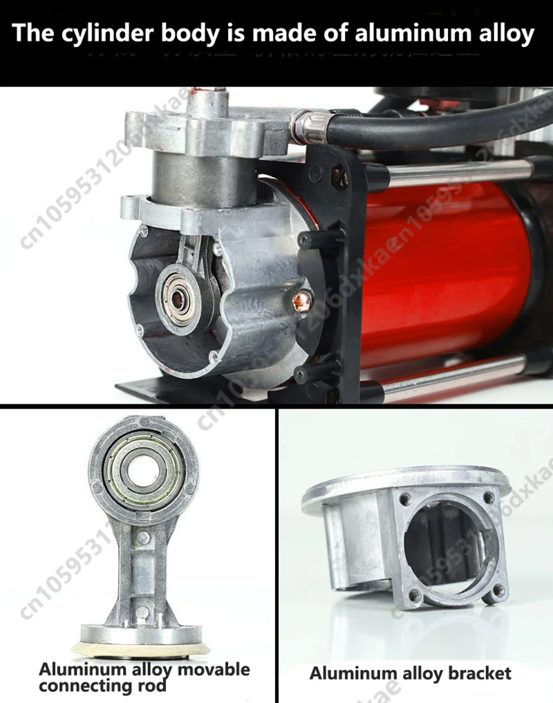 High Power Automotive Air Pump Dual Cylinder All Metal Fast Off-road Sand Pump High-pressure 300W Air Compressor