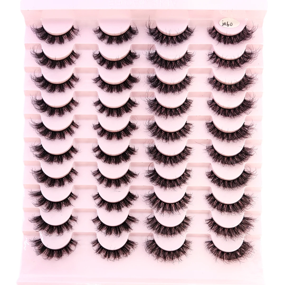 HBZGTLAD 20 Paar flauschige, lockige falsche Wimpern, dramatische und unordentliche künstliche Nerzwimpern, weise lange Urlaubswimpern