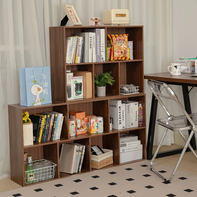 Simple bookcase floor shelf multi-storey living room storage cabinet household storage low cabinet bookcase