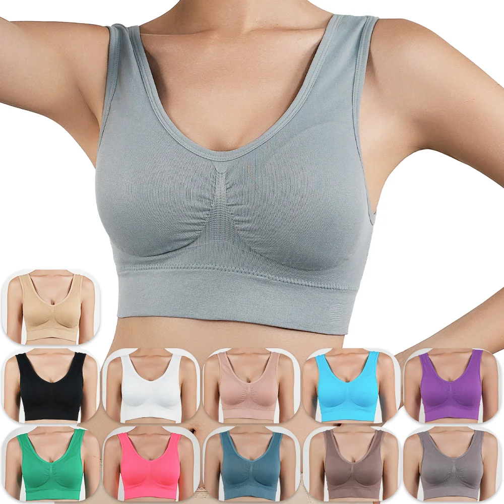 Womens Beautiful Back Bras Sports Running Gym Shockproof Push Up Brassiere Seamless Breathable Yoga Workout Women Underwear Vest