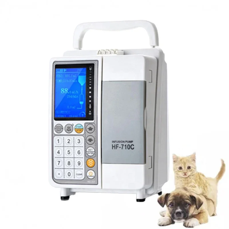 Double channel pet syri-n-ge device Bomba de machine pompa di in-fus-ione veterinary in-fus-ion pressure pump