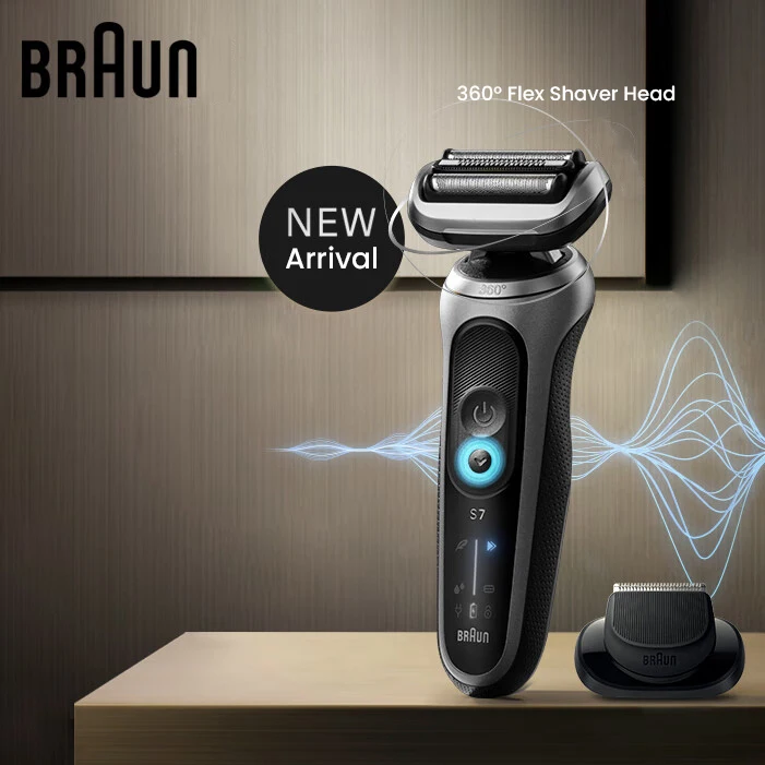 

Braun Series 7 Flex Electric Razor for Men with Precision Trimmer Wet & Dry Rechargeable Electrc Shaver 100% Waterproof