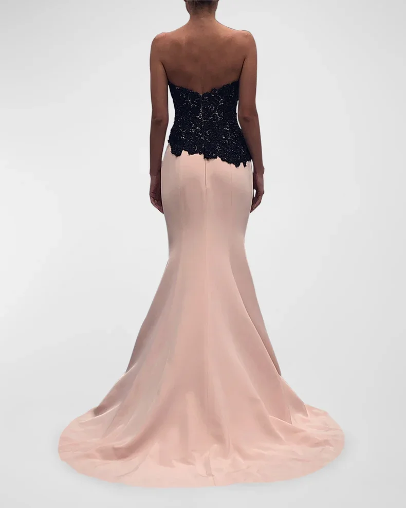 Temperament Long Section Tight-fitting Slim-fit Fishtail Slimming Party Evening Dress Lace Prom Dress فساتين حفلة موسيقية