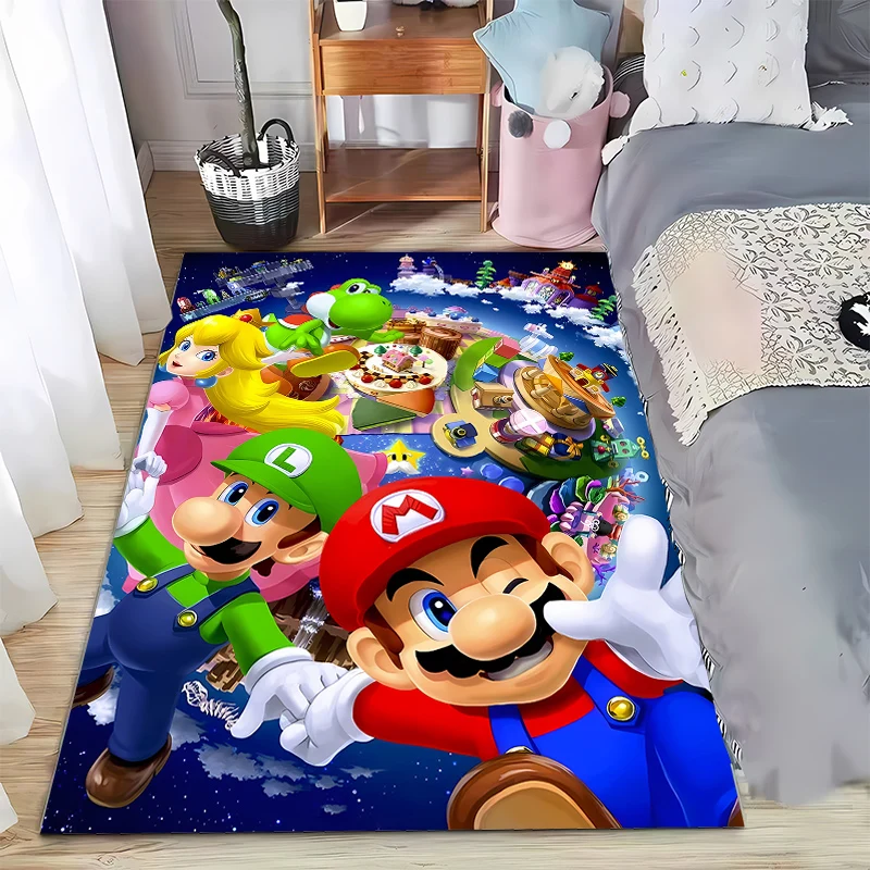 15 Sizes Super Mario Bros Movie Game Pattern Rug for Living Room Area Carpet Bathroom Mat Creative Doormat Bedroom Floor Mat