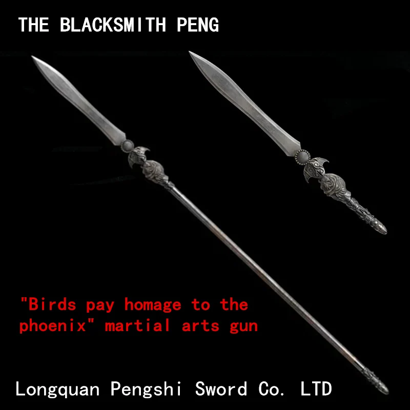 

"Birds pay homage to the phoenix" Chinese martial arts gun/Eighteen weapons/Overlord Red tasselled spear/lance/The duke guan dao