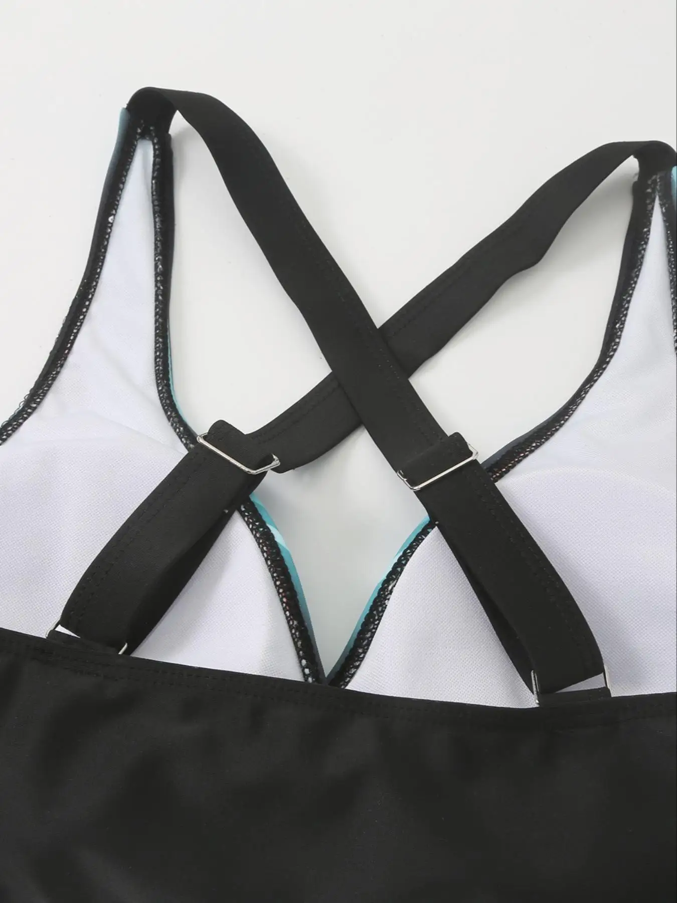 ملابس سباحة بيكيني مثيرة مخططة عالية الخصر #4