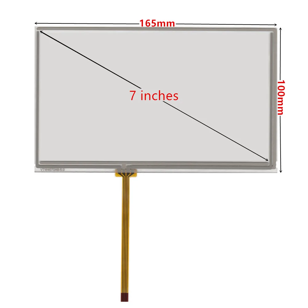 7인치 저항막 터치스크린 4핀 165X100mm 164X99 자동차 라디오 DVD GPS 네비게이션 시스템 산업용 저항막 스크린 유리 패널