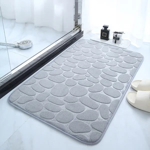 1 relief pebble bath rug, memory foam absorbent rug, non -slip door rug, inner floor carpet, bathroom accessories Main Sales Door Rug - №5