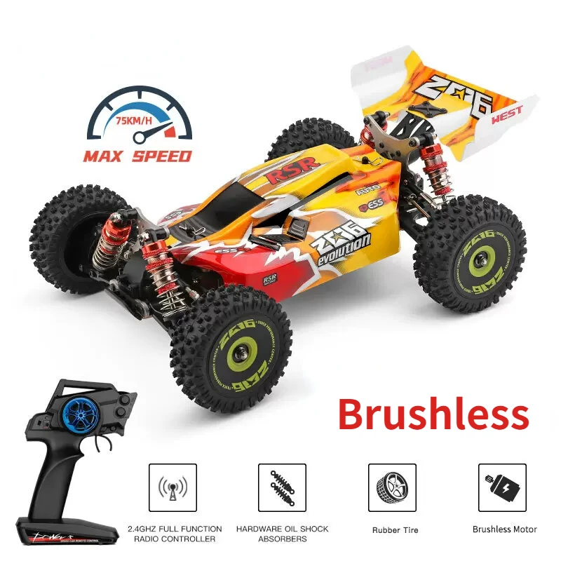 

1/14 RC Car 75KM/H 144001 144010 Brushless 2.4G 4WD Electric High Speed Off-Road Drift Racing Remote Control Vehicle Toys Gift