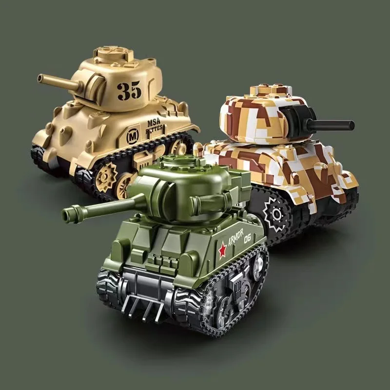 Tank Model Pint-sized Pull Back 1: 64 Kids Educational Living Room Play Mini Mobile Vehicle Cars  festival birthday Kid gift Toy