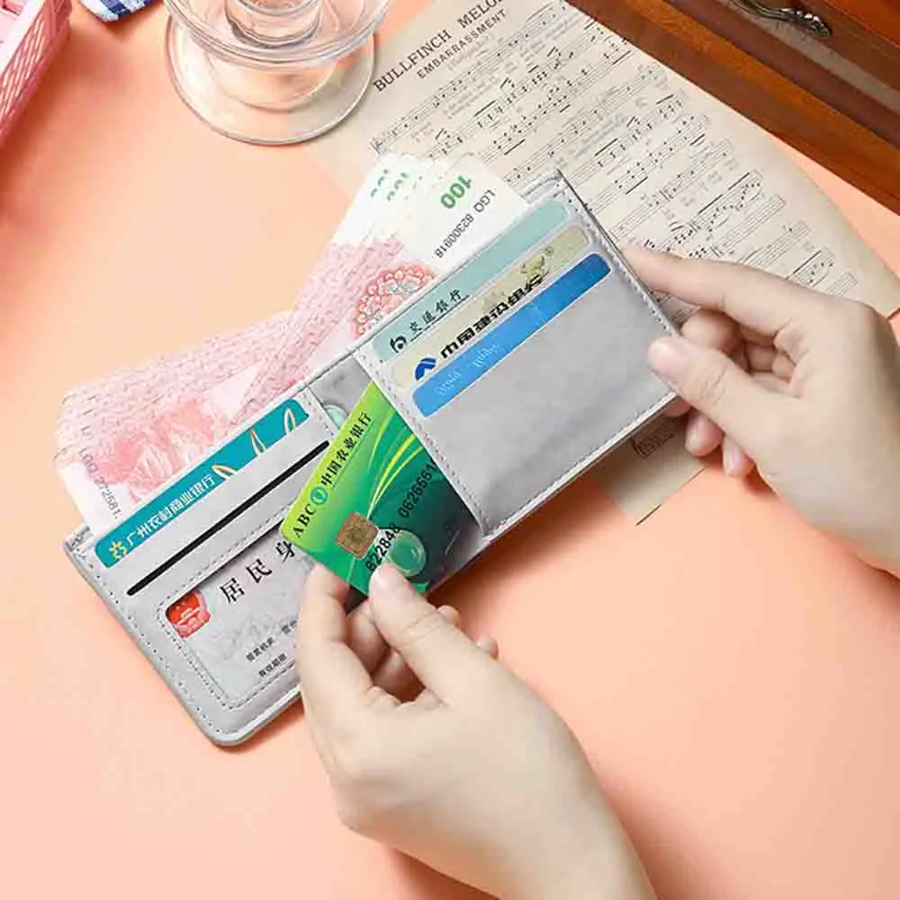 Card Wallet Fashion Leather Wallet Men'S Wallet Ultra-Thin For Casual Outings Travel Gifts