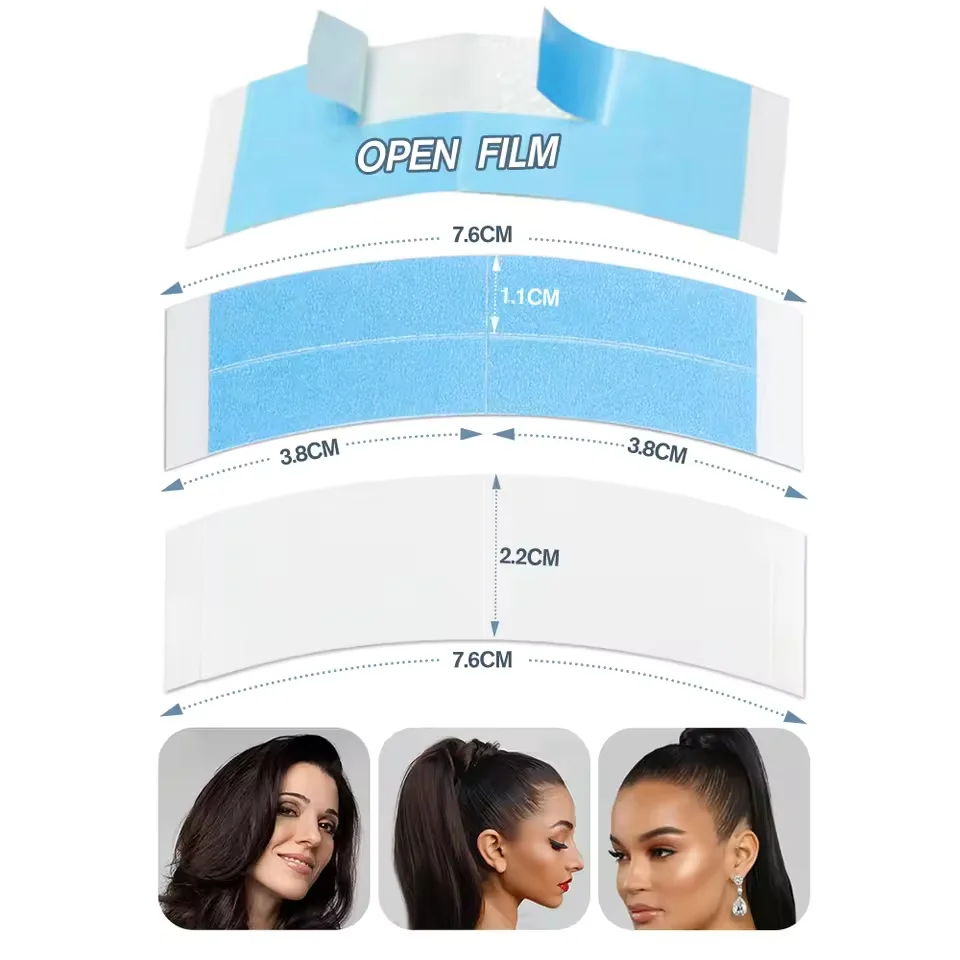 10/36pcs Supertape Waterproof Hair Tape Double Side Adhesive Super Tape For Lace Wig Toupee Replacement Hairdresser Accessories