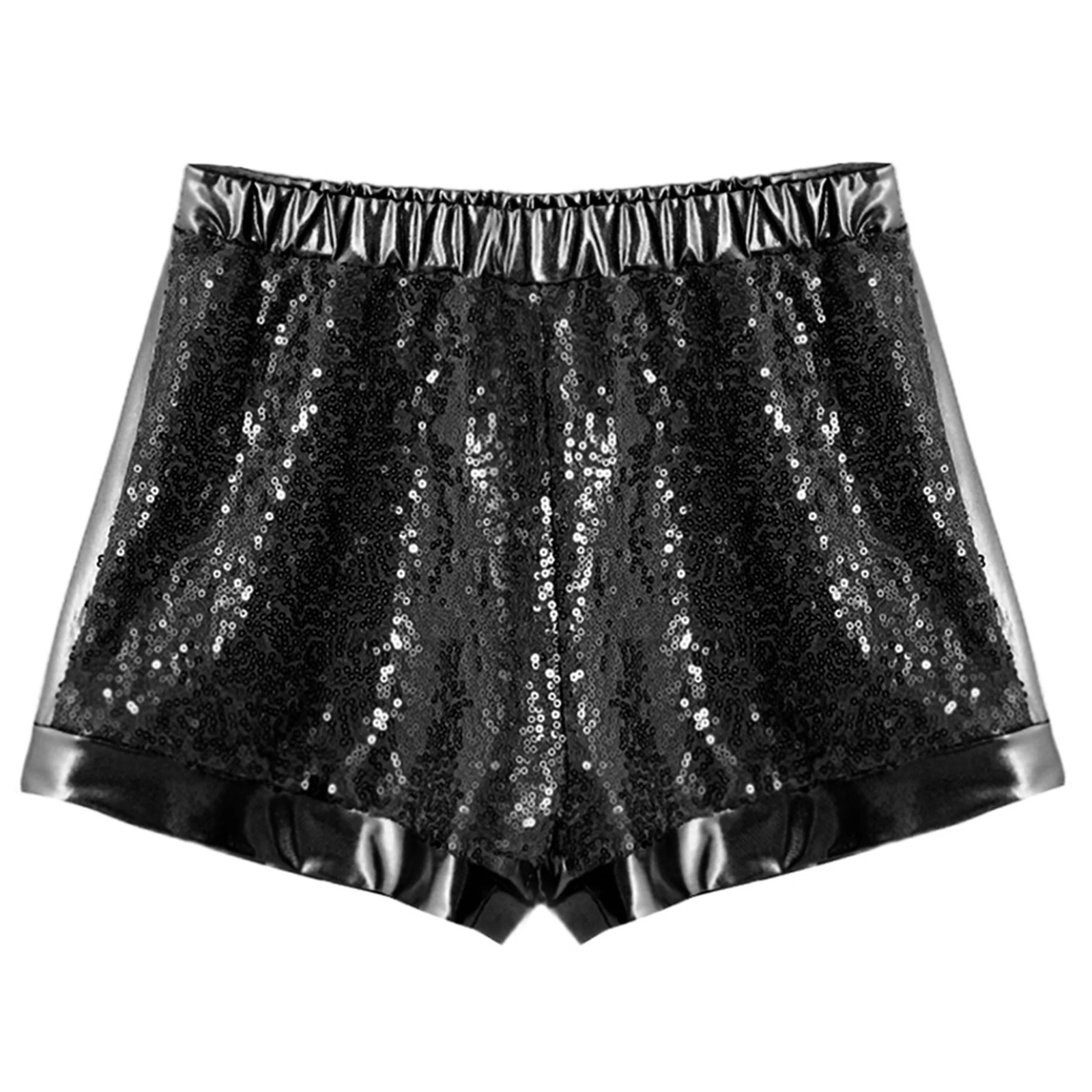Sequin Metallic Shorts for Girls Jazz Dancewear Kids Glitter Short Pants Fashion Children's Sequins Shorts Performance Costumes