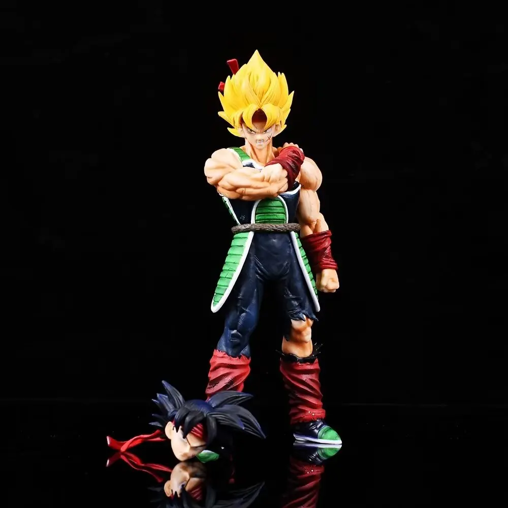 24cm/9.4in Anime Dragon Ball Z Figure Bardock Figure Collectible Model Statue Toy Gift (Two Heads) view 2