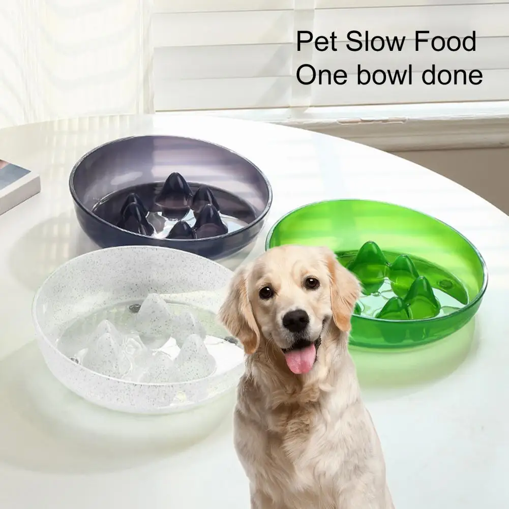 Pet Choking Bowl Dog Slow Feeder Slanted High Capacity No Spill Preventing Choking BPA-free Slow Feeder Dog Bowl Pet Supplies