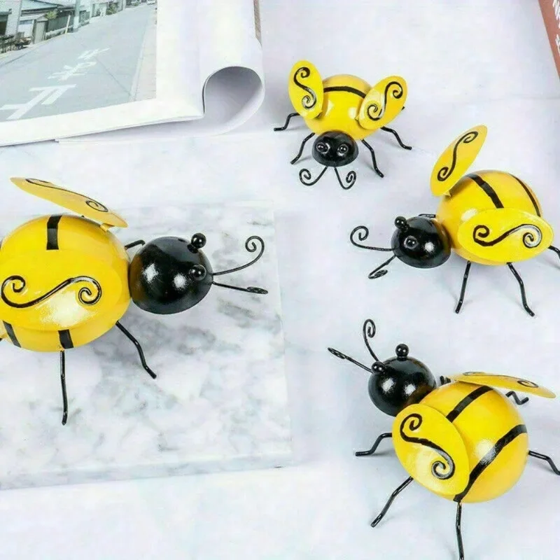 Abejas decorativas de metal para pared – Adornos vintage - imagen 2