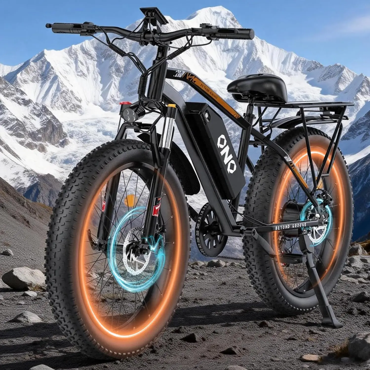 

Взрослый электрический горный велосипед с толстыми шинами - двухмоторный 5000 Вт (пиковая мощность), аккумулятор 54.6В 20Ач, скорость 35 миль/ч и запас хода 100 миль, 26 дюймов, для любых дорог, настраиваемый