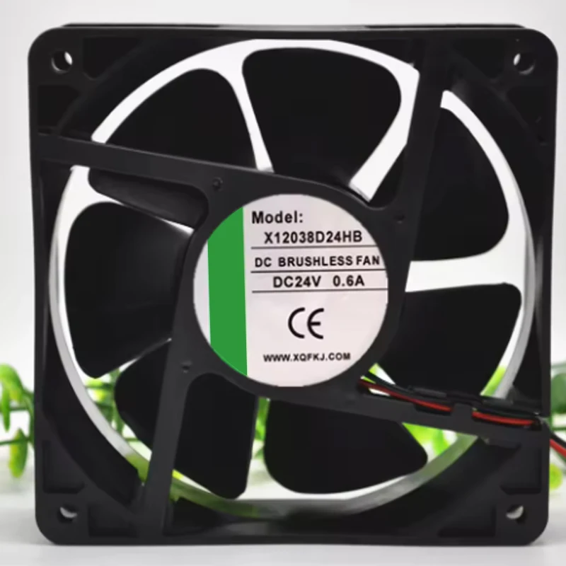 

Для YH-XQF X12038D24HB DC24V 0.6A Вентилятор охлаждения преобразователя частоты 12 см