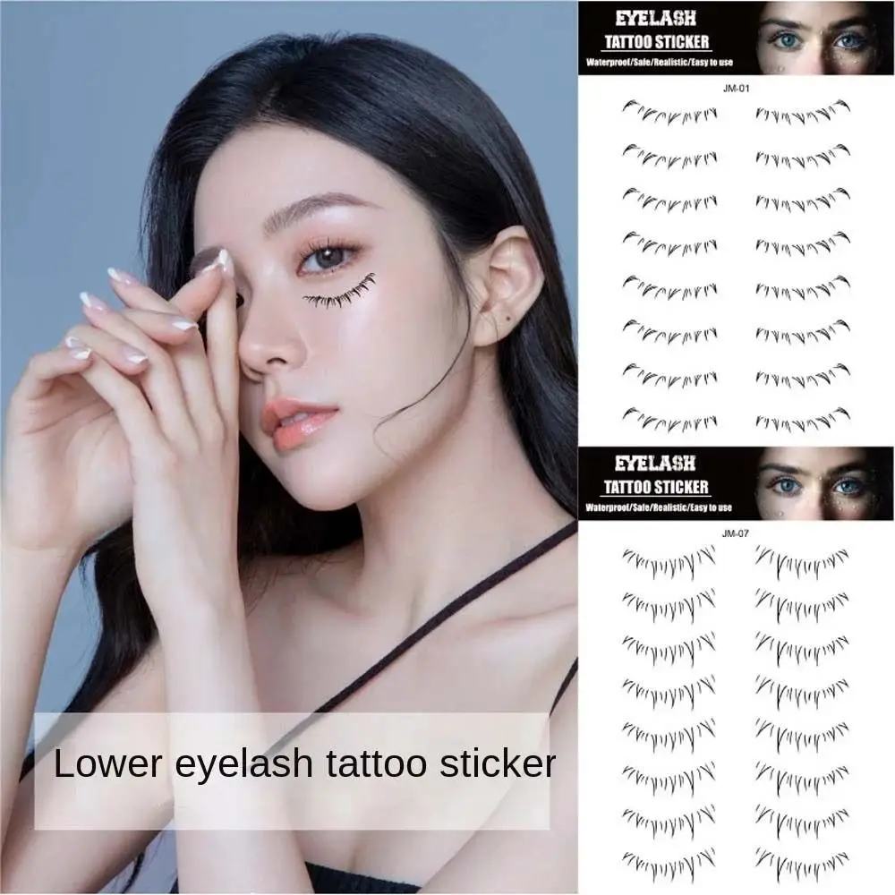 Temporary Tattoo Patch Lower Eyelash Tattoo Sticker Eyelashes Extension Water Transfer Printing Lower Eyelash Temporary Tattoos