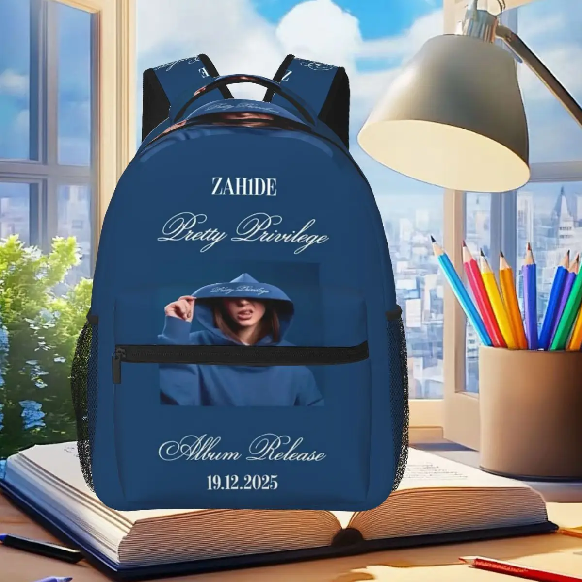 Zahide Merch Graphic Print Backpack Student Boys Girls BookBag Kids School Bag Laptop Shoulder Bags for Men Women