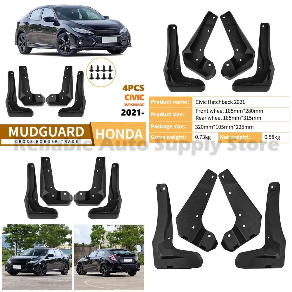 

For Honda Civic 2021 Hatchback Mudguards Front and Rear Car Accessories Top Selling Premium Quality Durable Protection