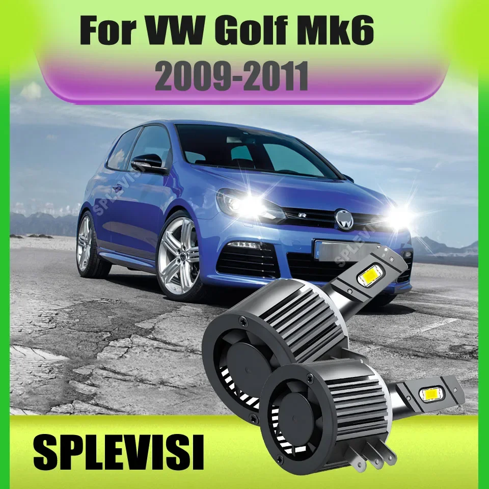 Shockproof and Vibration Resistant H15 LED High Beam DRL Night Vision Headlight Upgraded For VW Golf MK6 2009 2010 2011