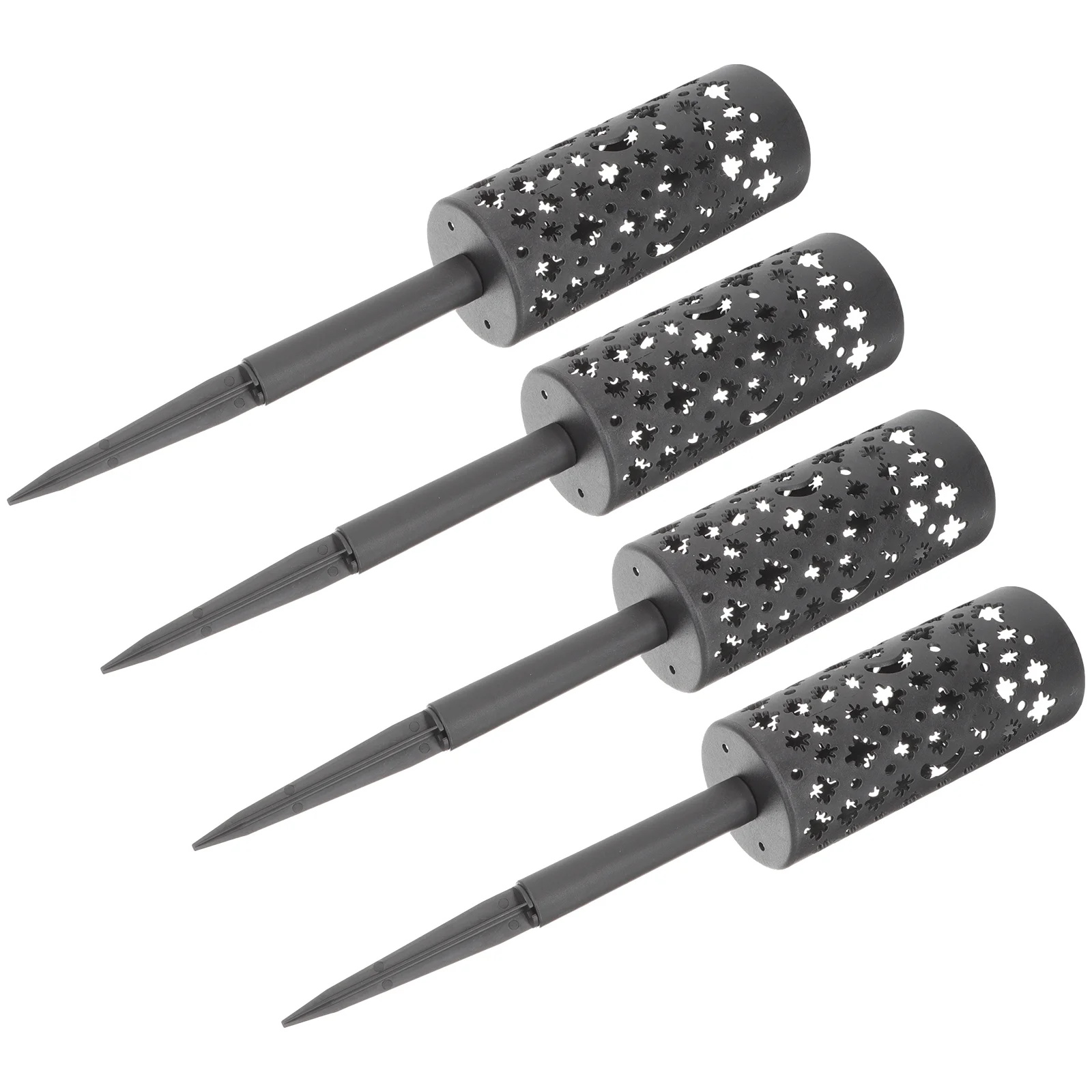 

4 Pcs Vase for Artificial Flower Flowers Pots Outdoor Plastic Cemetery Hollow Grave