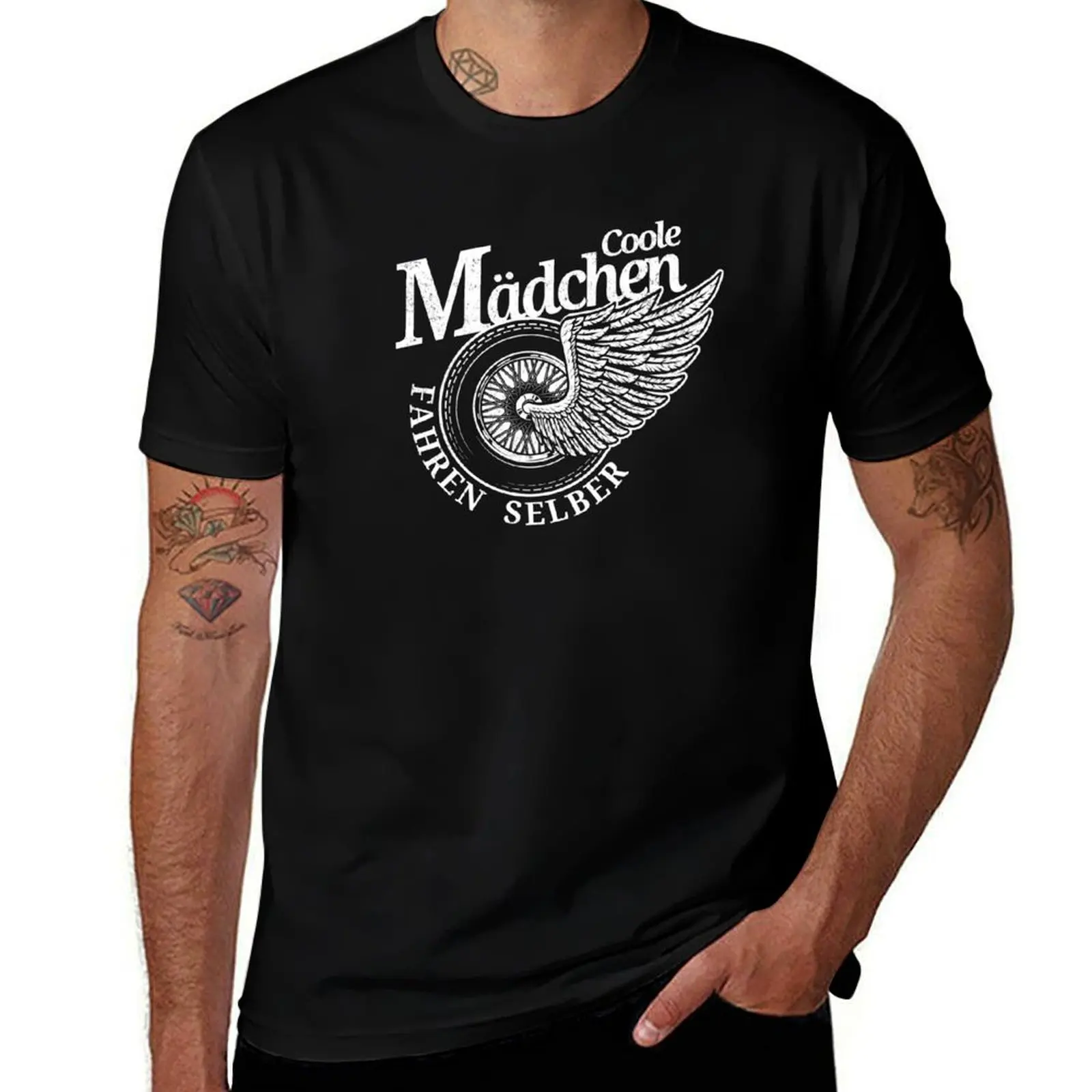 Motorradfahrerin- Coole M?dchen Fahren Motorrad T-Shirt summer clothes shirts graphic tee boys whites mens graphic t-shirts