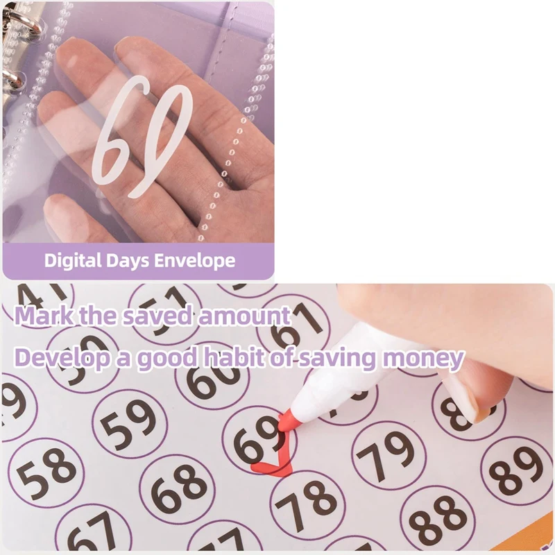 

E-Easy To Use-Join The 52 Week 100 Envelopes Savings Challenge Fun Path To Save 5,050 In One Year с наший бюджетной папкой