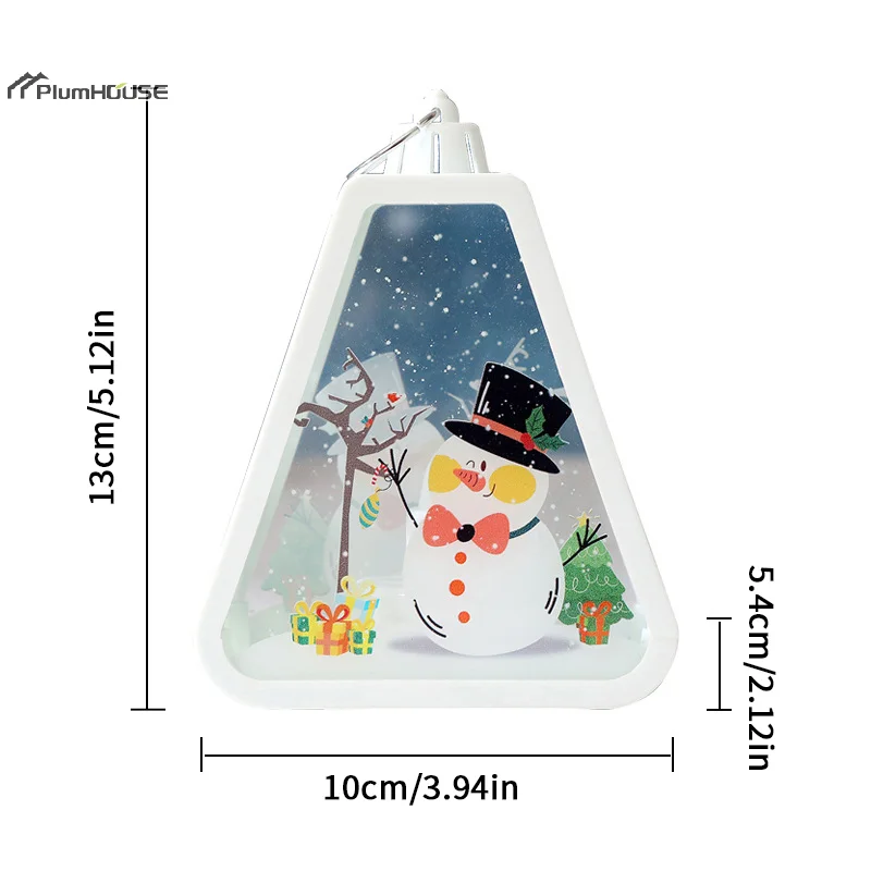 

Christmas Retro Wind Lamp,Christmas LED Candle Holders,Snow Globe Lantern Santa Lighted Gifts,Winter Xmas Illuminated Ornament