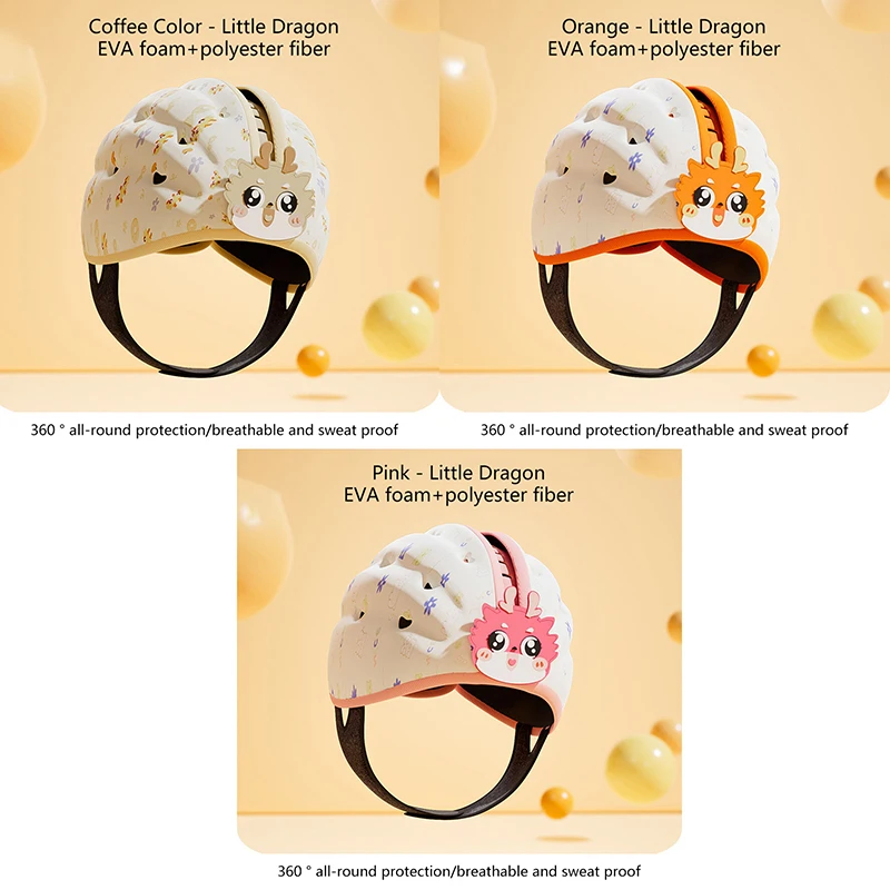 1Pc Baby Safety Hat Child Walking Learning To Walk Adjustable Breathable Head Protection Anti-Fall Cap Infant Protection Gear