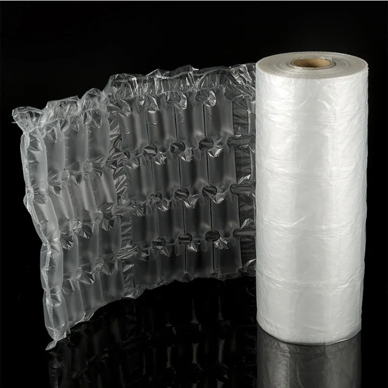 4 Rows Air Cushion Inflatable Packaging Bag, 25x40CM Shockproof Anti-drop Air Column Film, 300m Per Roll