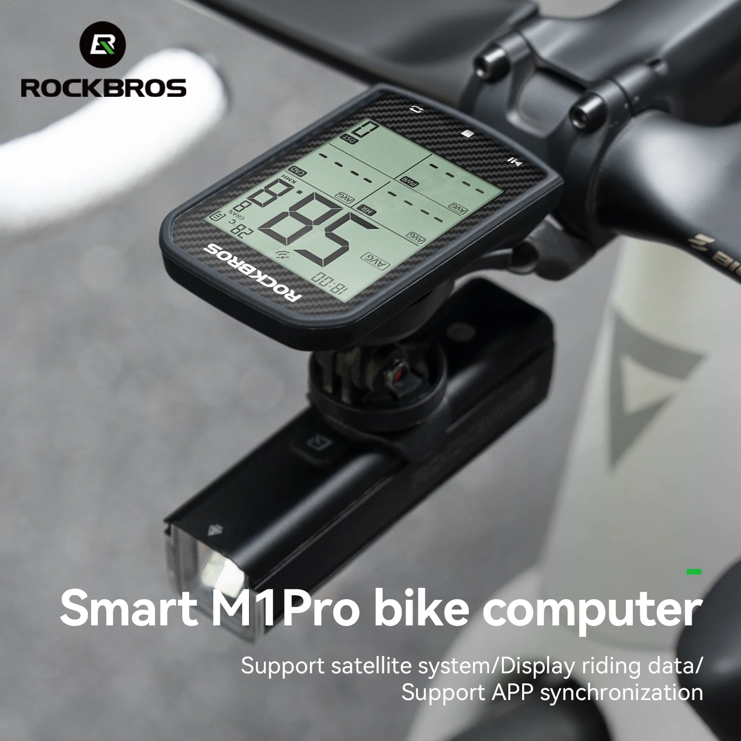 

ROCKBROS M1 Pro Bicycle Computer Bluetooth Wireless GPS 2.9 Inch Large Screen Speedometer Waterproof Stop Watch Bike Accessories