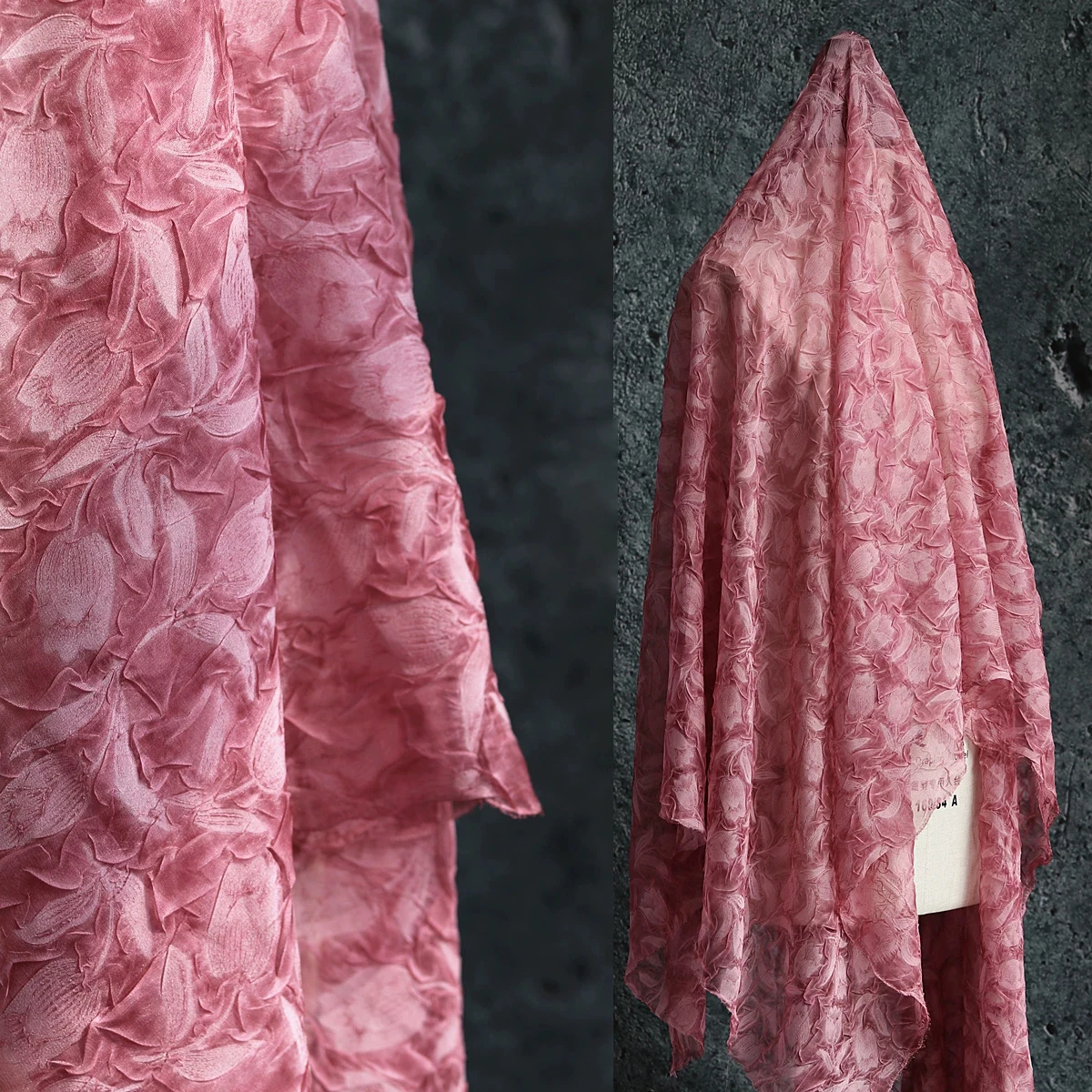 1yard soft mesh fabric,Ink printing and dyeing with wrinkled texture tela,Wedding Dress DIY Designer matirial fabric for dress