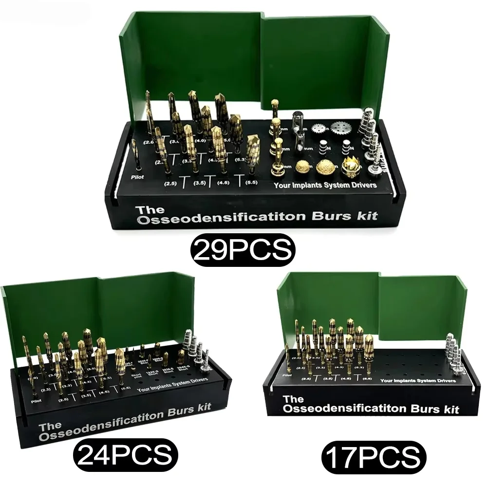 17 Teile/satz Dental Osseodensification Bur Bohrer Dental Implantat Grün Kit Chirurgische – Detail 1