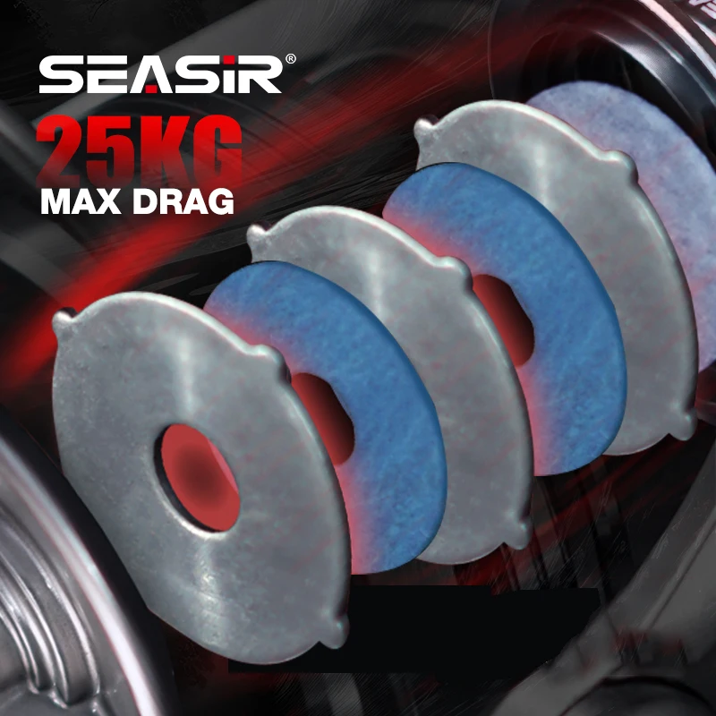SEASIR CONTRA MAX All Metal Spinning Fishing Reel 9+1 BB Max Drag 25KG/55LB Aluminum Alloy Body and Grip Saltwater Fishing Wheel