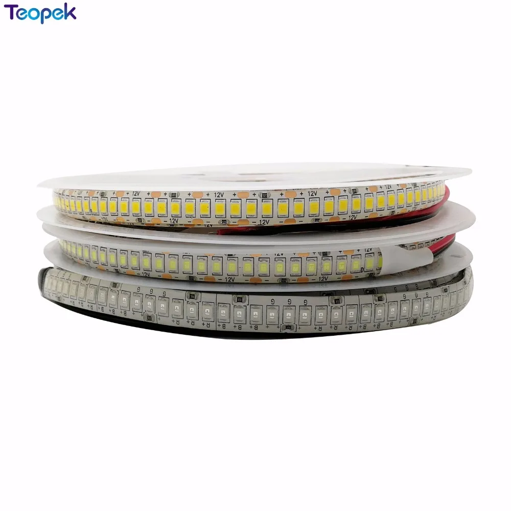 

LED Strip 2835 240 LEDs/m DC12V 24v High Brightness 1200 LED Single Row Flexible LED Light Warm White / White RGB 5m/lot