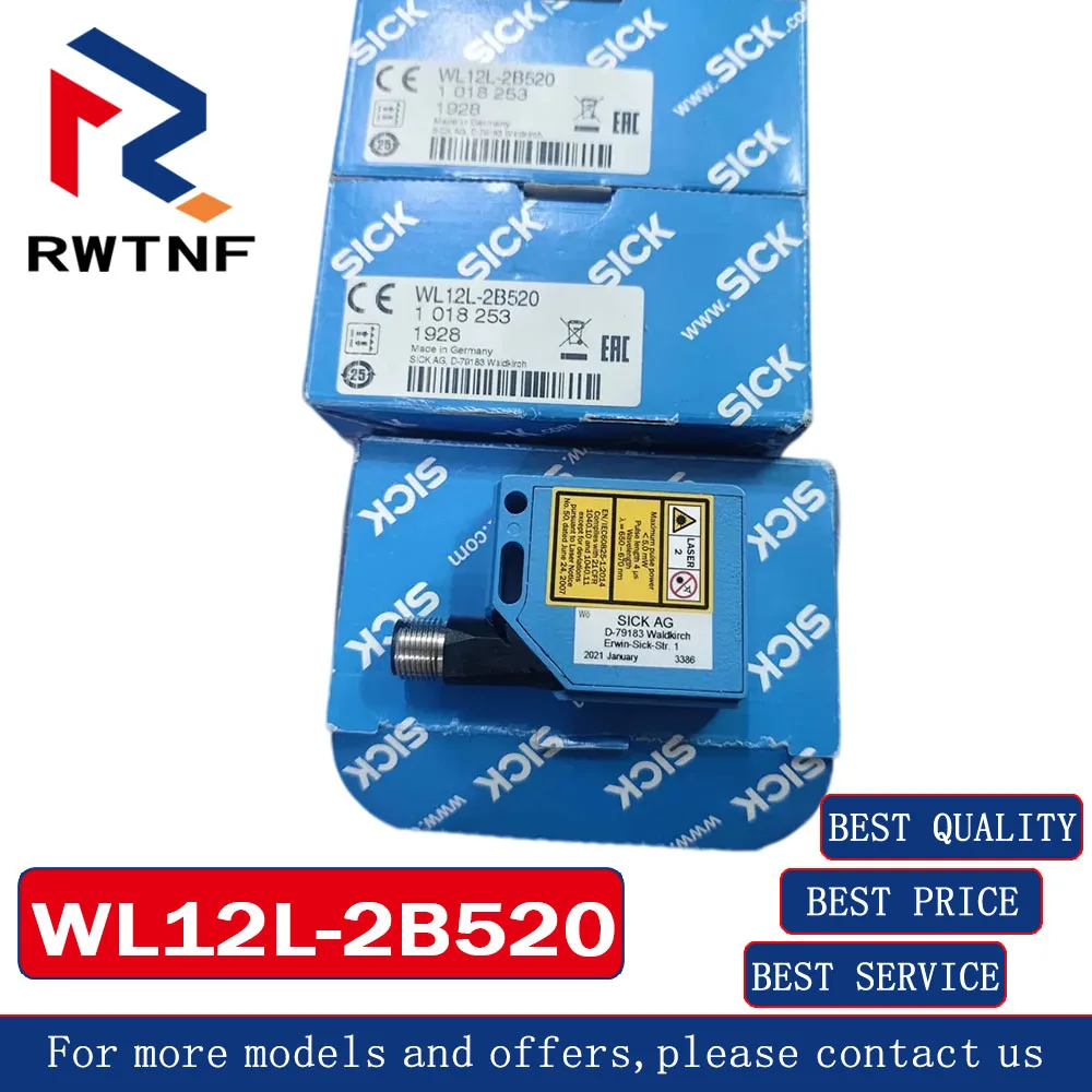 Brand New Genuine WL12L-2B520 SICK Photoelectric reflective sensor Order No. 1018253,100% original warehouse stock