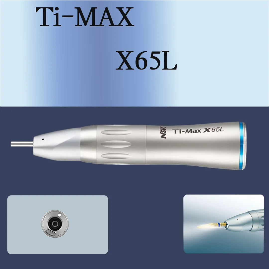 NSK Ti-Max X65L Internes Spray-Handstück, gerades optisches Handstück, 1:1-Antriebsgeschwindigkeit,
