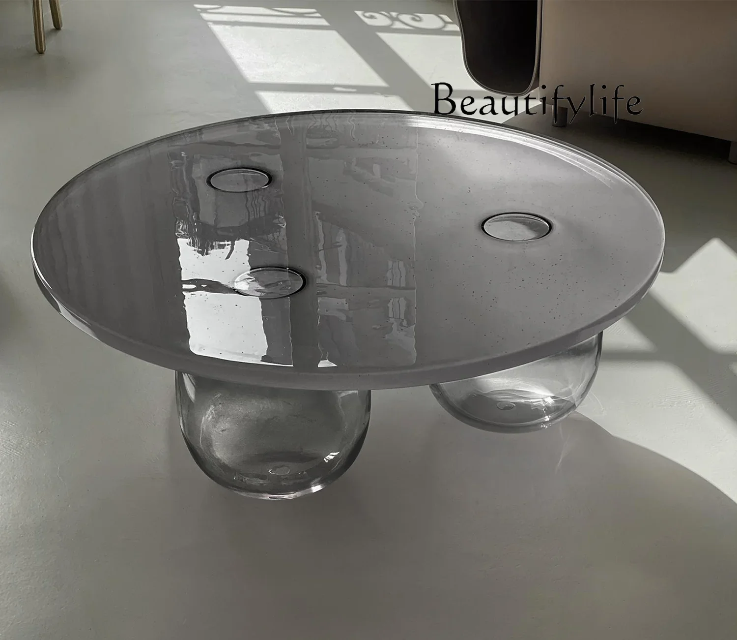 

BJ Creative Art Designer Hanging Acrylic Coffee Table Home Living Room Designer High Sense