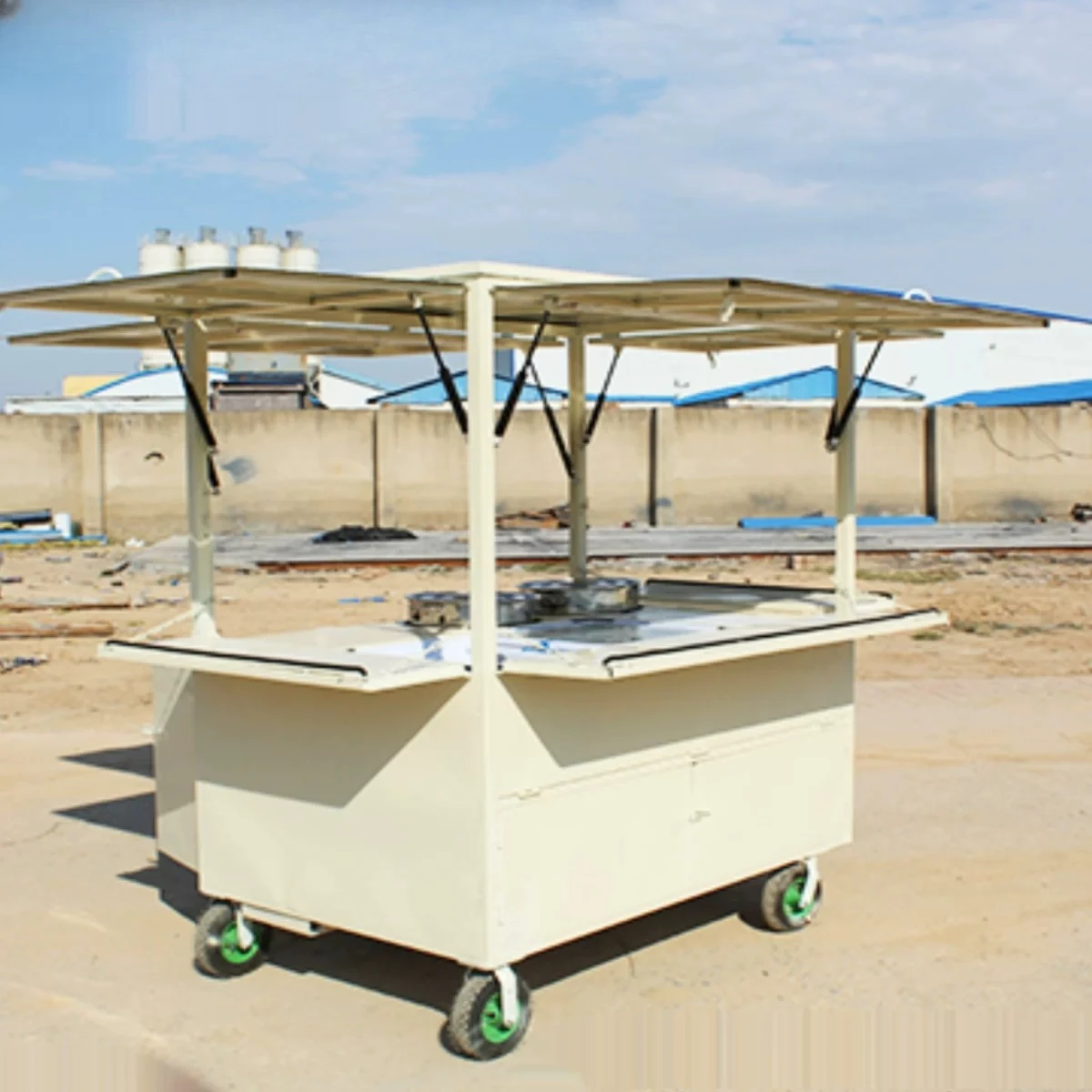 Hand-pushed snack cart, gourmet dining car, night market stall, breakfast, cooked dessert, barbecue, multi-function