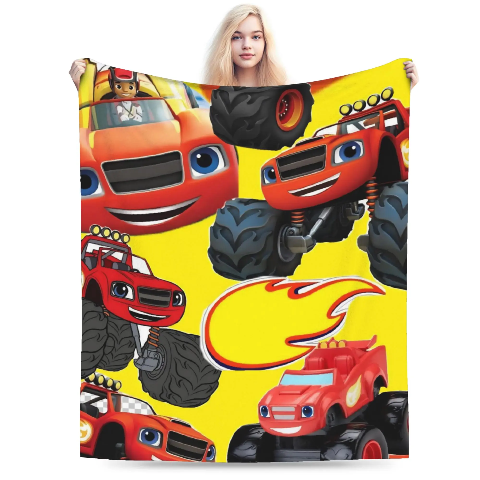 Blaze and the Monster Machines Gift Blanket For Men Women Super Soft Warm Throw Blankets for Living Room 50x60 Inches Multi-size