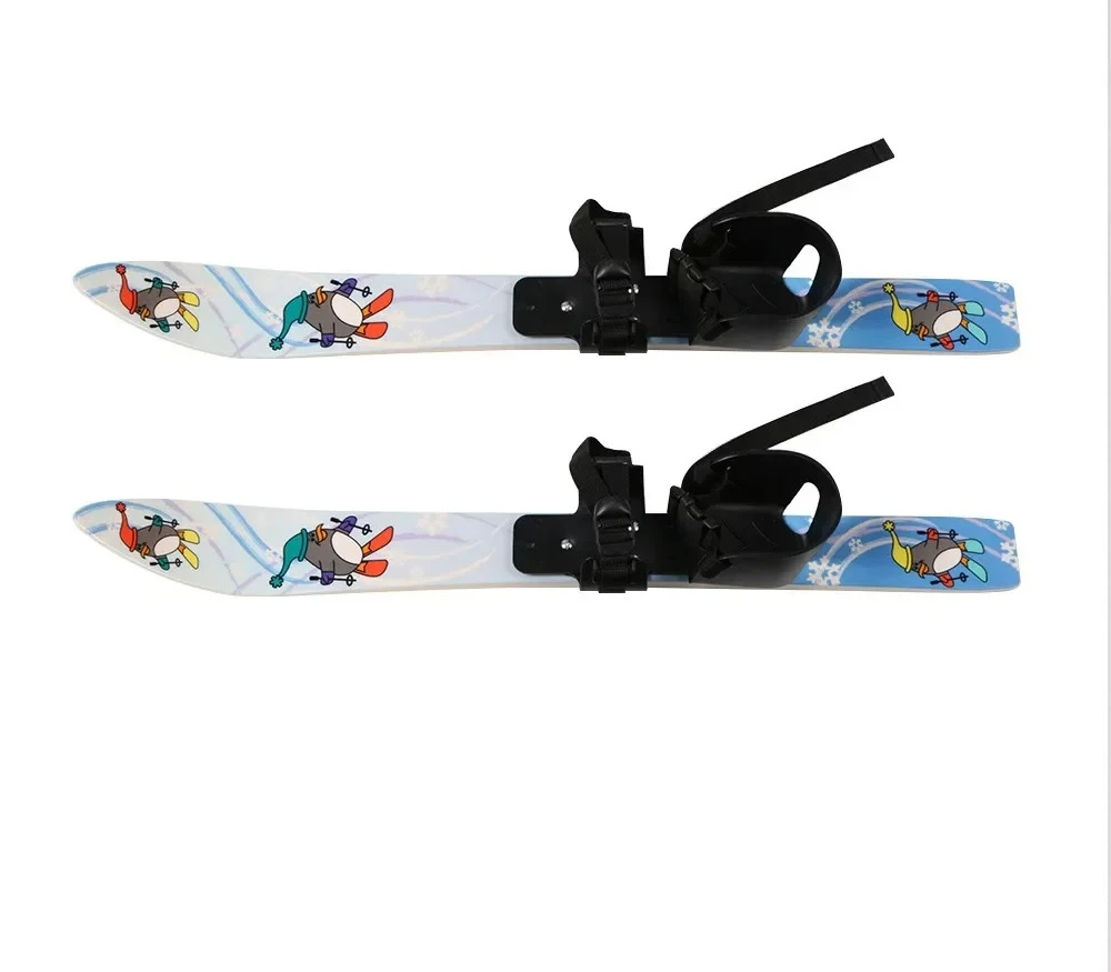 กระดานสกีสำหรับเด็กสโนว์บอร์ดผูกเสาสกีสำหรับเด็กเล่นสกีสโนว์บอร์ดของขวัญกีฬาฤดูหนาวกระดานสกี 5-10 ปี