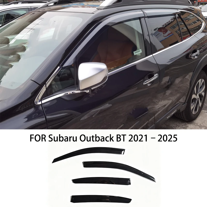 

Car accessories FOR FIT Subaru Outback BT 2021–2025 black waterproof Door Window Visor Vent Shades Sun Rain Guard