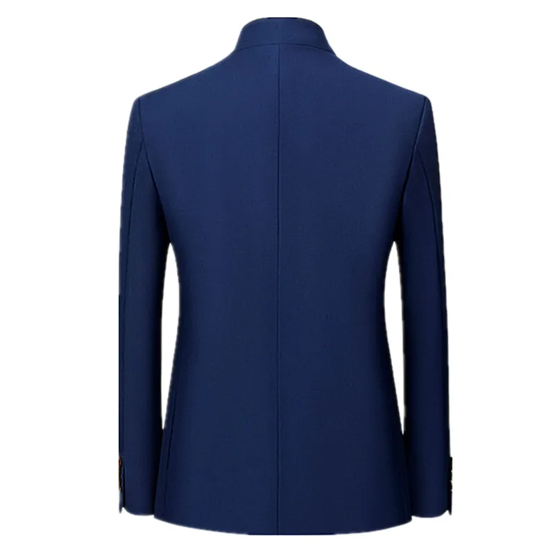 Мужской пиджак с длинным рукавом в китайском стиле, корейская официальная одежда, азиатские размеры L-7XL, красное, белое, черное, желтое, синее пальто