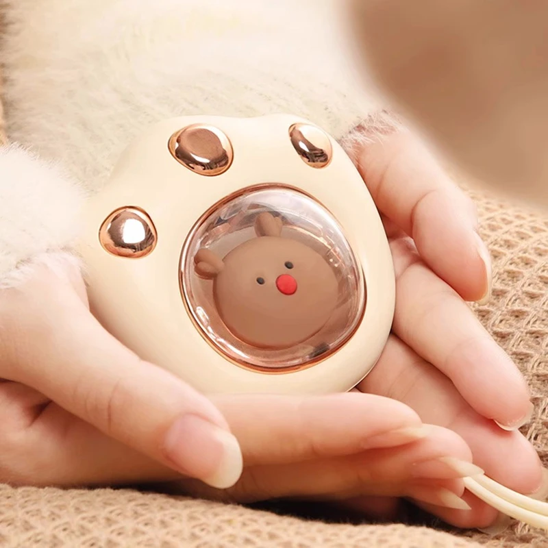 

Cat's Paw Cute Pet Hand Warmer Portable USB Rechargeable Baby Hand Warmer Fast Heating Simple Mini Hand Warmer