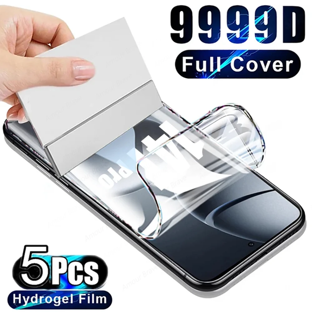 Xiaomi 14T 13T 12T 11T 10T Pro 소프트 하이드로 겔 필름 용 5PCS 화면 보호기 Xiaomi 14 13 12 11 10 Lite Pro 유리 필름이 아님
