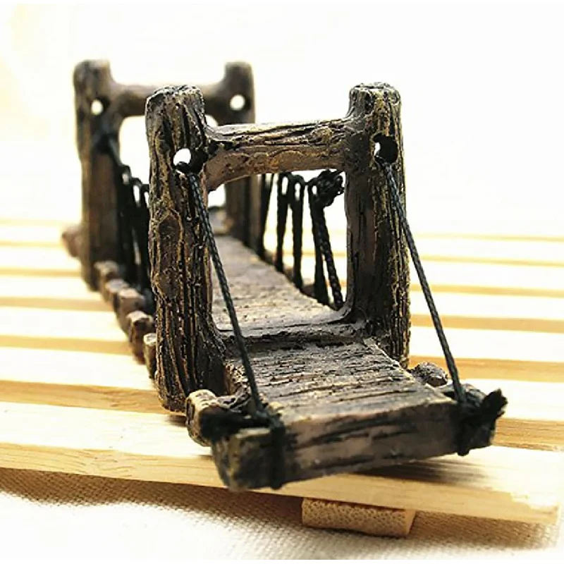 

Aquarium decorative landscaping for fish tanks, small rope bridge, made of safe material, sturdy and durable