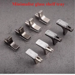 4 pieces/package movable shelf bracket zinc alloy nickel plated wardrobe closet glass partition bracket furniture hardware