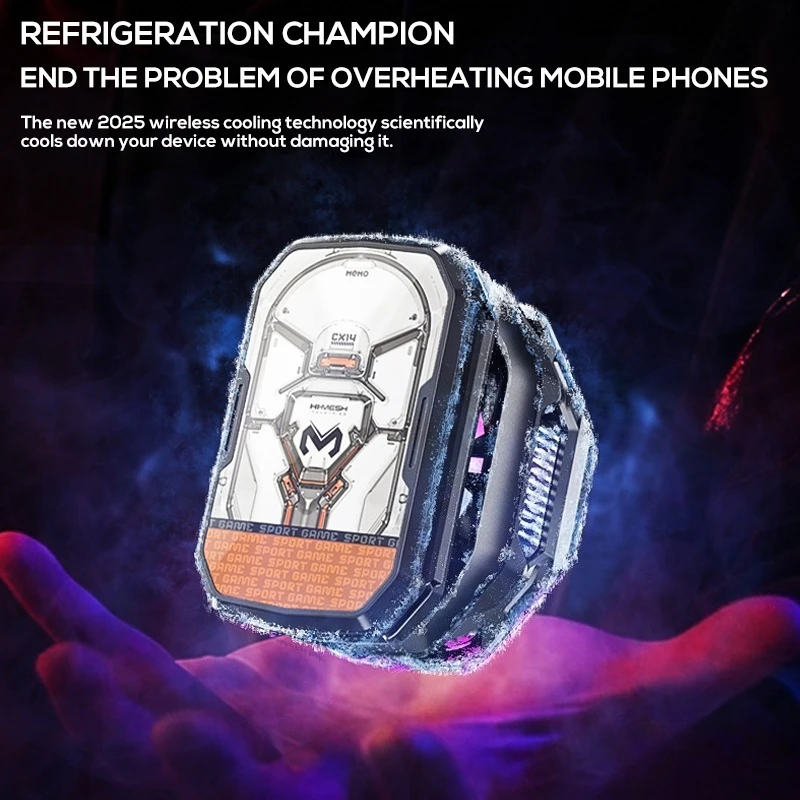 MEMO CX14 Mobile Phone PUBG Game Cooler Magnetic & Back-clip Semiconductor Ice Cooling Radiator with Battery for IPhone Android